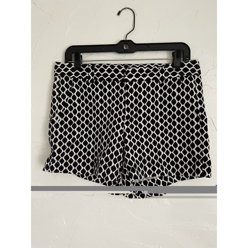 Banana Republic Hampton Fit Black Diamond Geometric Shorts Womens Size 6